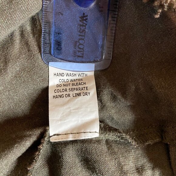 Honey Punch Womens Halter Small Olive Green Strapless Linen Blend Fringe Hippie - Picture 5 of 8